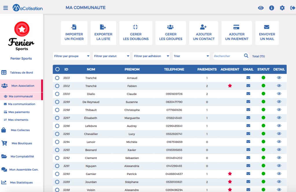 Gestion de votre association