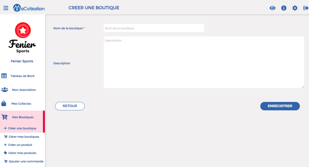 Boutique en ligne