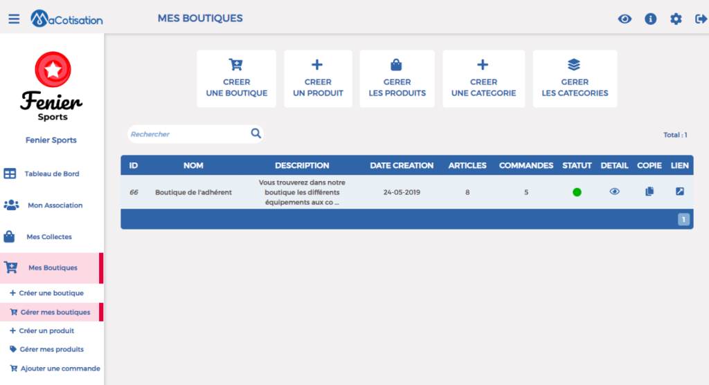 Boutique en ligne