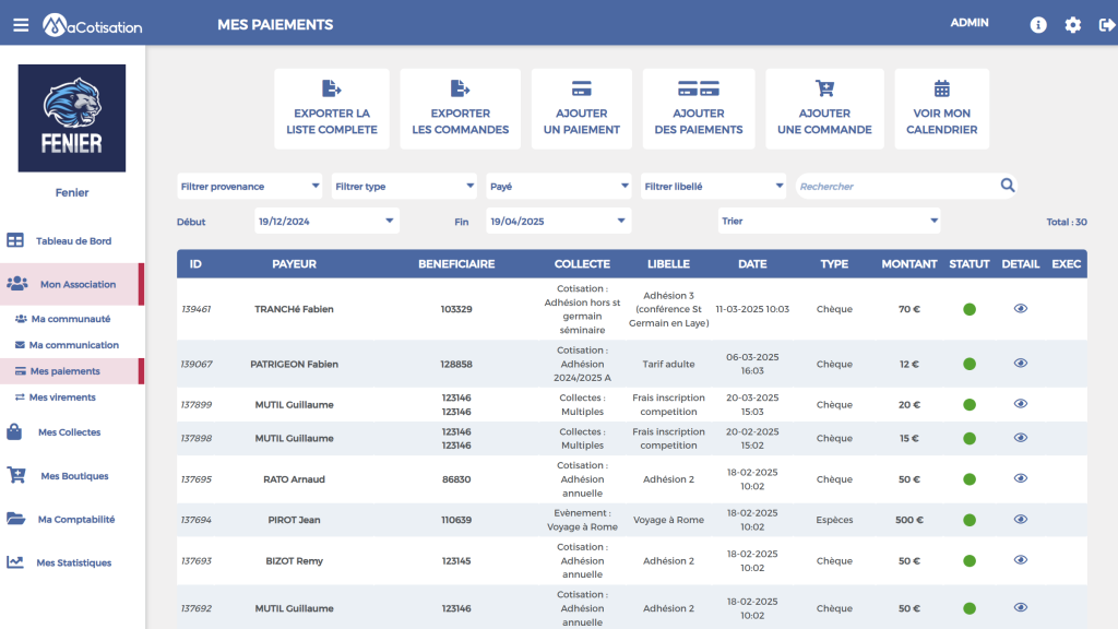 paiement en ligne