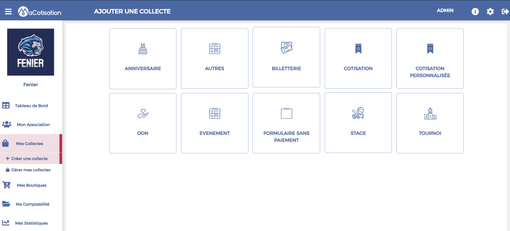 Gestion collecte paiement